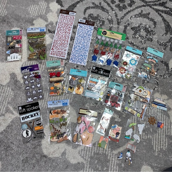 Michaels Scrapbook Stickers Bundle 21 pages - Picture 1 of 12